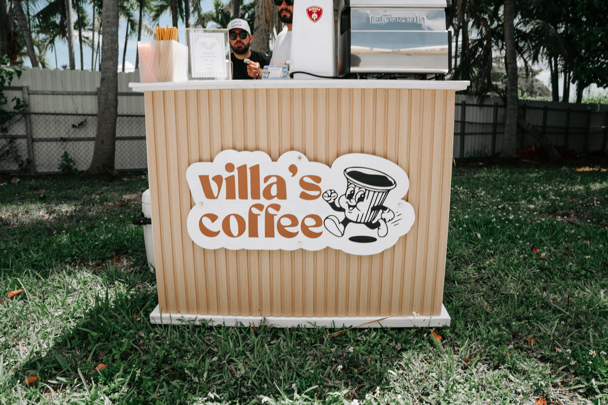 Villa's Coffee mobile coffee cart and team in Miami, FL